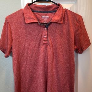 Red Polo (Drifit material) size Small
